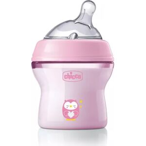 Chicco Biberão Silicone NaturalFeeling 0M+ 150ml Coruja Rosa