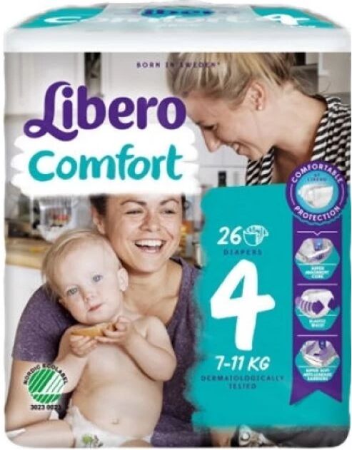 Libero Comfort 4 26 Fraldas PACK 8 unidades