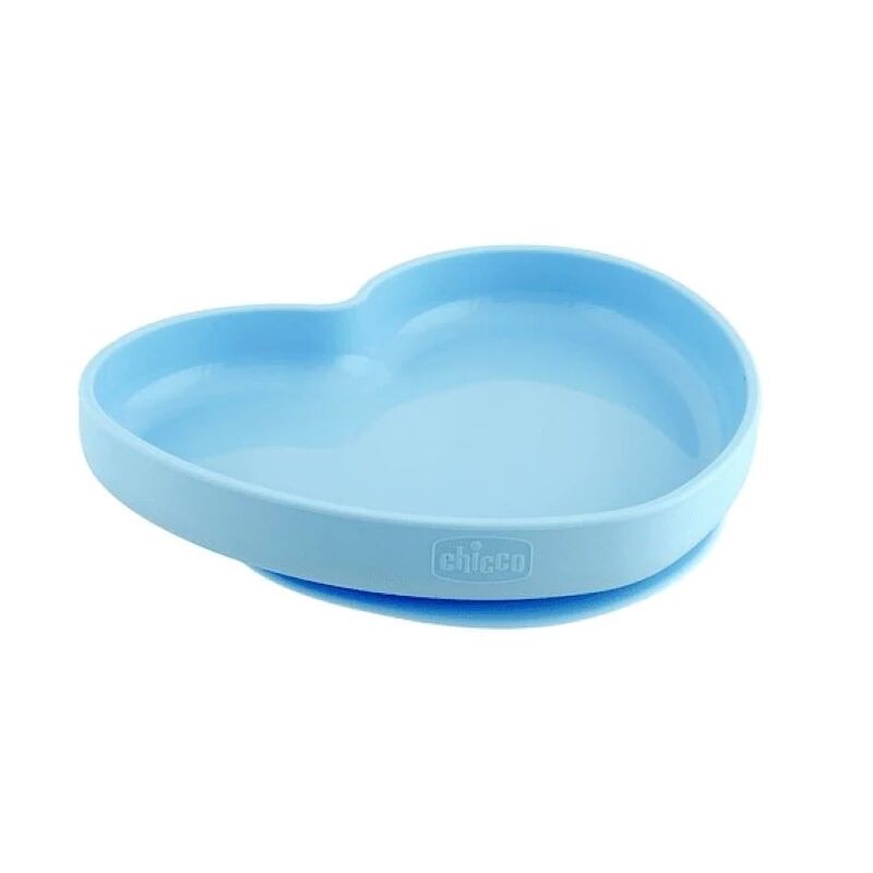 Chicco Take Eat Easy Prato Silicone Heart Azul 9m+