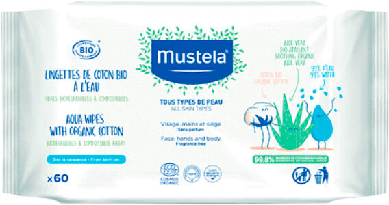 Mustela BIO Toalhetes de Limpeza 60unid.