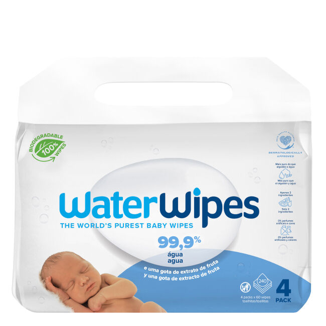 WaterWipes Bio Kit Toalhitas para Bebé 4x60unid.