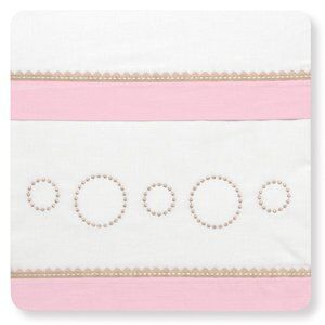 Pirulos Jogo lençois 3 Peças Algodão para Miniberço Dots Branco Rosa