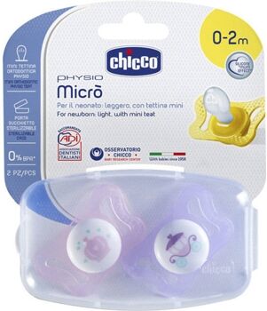 Philips Conjunto 2 Chupetas Silicone CHICCO Physio Micro Girl ( 0 - 2 Meses )