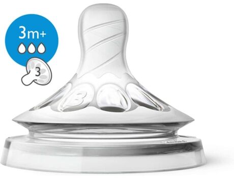 Avent Tetinas PHILIPS Natural de Fluxo Médio (3 m)