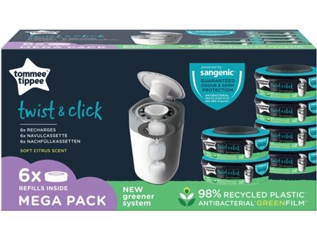 Tommee Tippee Pack 6 Recargas para Contentor de Fraldas Twist & Click