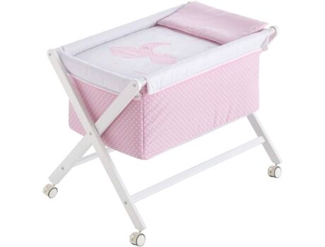 Pekebaby Mini Berço Dobrável Moon Rosa