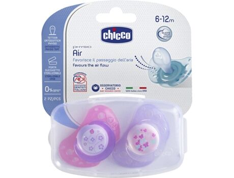 Chicco Conjunto 2 Chupetas 105643894 menino Free-flow baby pacifier Ortordontico