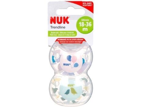 Nuk Conjunto 2 Chupetas Tamanho 3 - Menina (2 un)