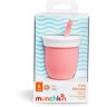 Canuta Cest Silicone Munchkin din silicon cu pai 118ml 6L+ coral