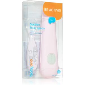 BabyOno Be Active Suction Baby Spoon spoon Pink 6 m+ 1 pc