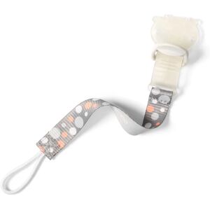 BabyOno Pacifier Holder dummy clip for children from birth Grey/Orange 1 pc