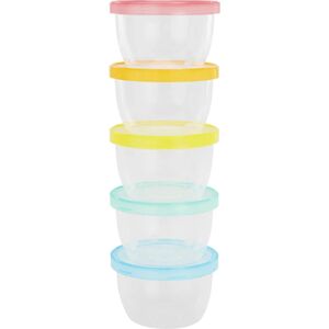 Badabulle Maxi Fun Colors bowl with cap 5x250 ml