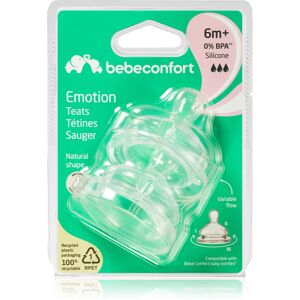 Bebeconfort Emotion Medium to Rapid Flow baby bottle teat 6 m+ 2 pc