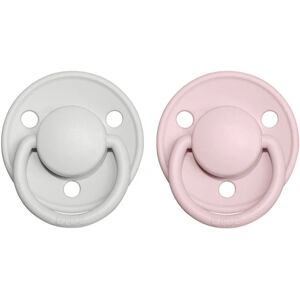 BIBS De Lux Natural Rubber Size 1: 0+ months dummy Haze / Blossom 2 pc