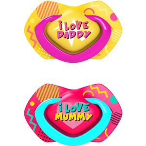 Canpol babies Neon Love A 0-6m dummy Pink 2 pc