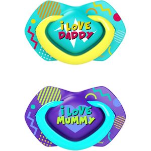 Canpol babies Neon Love A 0-6m dummy Blue 2 pc