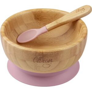 Citron Bamboo Bowl bowl with suction cup Blush Pink 300 ml