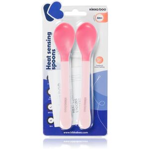 Kikkaboo Heat Sensing Spoons spoon with a heat sensor 4 m+ Pink 2 pc