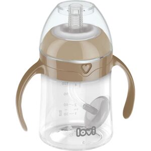 LOVI First Cup cup with straw Brown 6m+ 150 ml