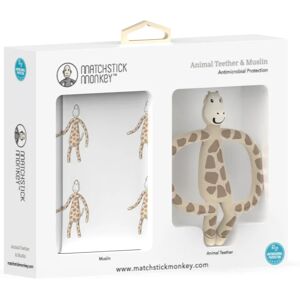 Matchstick Monkey Animal Teether & Muslin Giraffe gift set (for children)