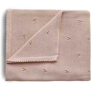 Mushie Knitted Pointelle Baby Blanket knitted blanket for children Blush 80 x 100cm 1 pc