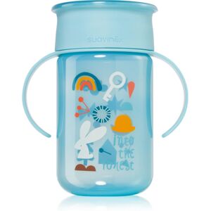 Suavinex Forest 360° training cup with handles 12 m+ Blue 340 ml