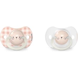 Suavinex Night & Day Physiological 6-18 m dummy Pink Rabbit 2 pc