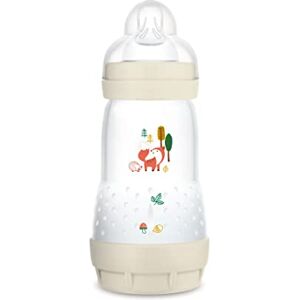 Mam Easy Start Self-Sterilising Anti-Colic Baby Bottle with Size 2 Teat, 260 ml, Beige