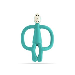 Mm-T-008 Matchstick Monkey, Original Teether & Gel Applicator, Antimicrobial Silicone Teething Toys for Baby, Easy to Grip, BPA Free, 3 Months Old+, 10.5 cm, Green Monkey