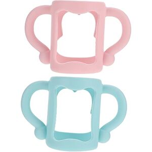 Abaodam 4 Pcs Universal Silicone Handle Bottle Handle Grip Milk Bottle Handle Straw Cup Handles Newborn Bottle Handle Feeding Bottle Handle Water Bottle Breast Milk Silica Gel