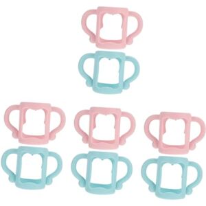 Toyvian 8 Pcs Universal Silicone Handle Bottle Handle Grip Nursing Bottle Handle Breastfeeding Bottle Handle Milk Bottle Handle Breast Milk Silica Gel Water Bottle