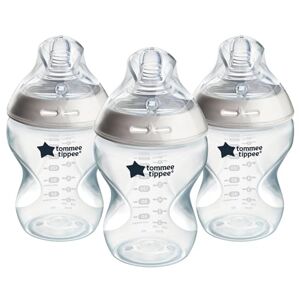 422729 Tommee Tippee Natural Start Anti-Colic Baby Bottle, 260 ml, 0+ months, Slow Flow Breast-Like Teat for a Natural Latch, Anti-Colic Valve, Self-Sterilising, Pack of 3
