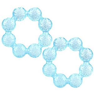 Nuby Pur Ice Bite Soother Ring Teether, 2 Count - Blue