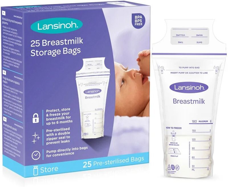 Lansinoh Breastfeeding Breastmilk Storage Bags pouch for breast milk storage 25 pc