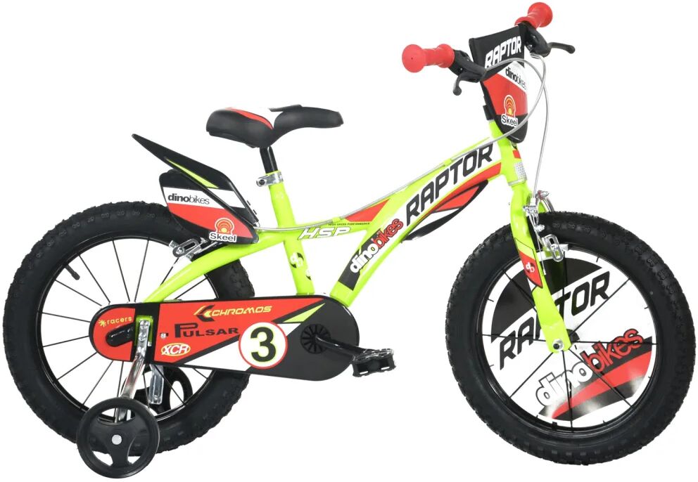 Dino Bikes Vélo pour enfants Raptor Jaune fluorescent 16"