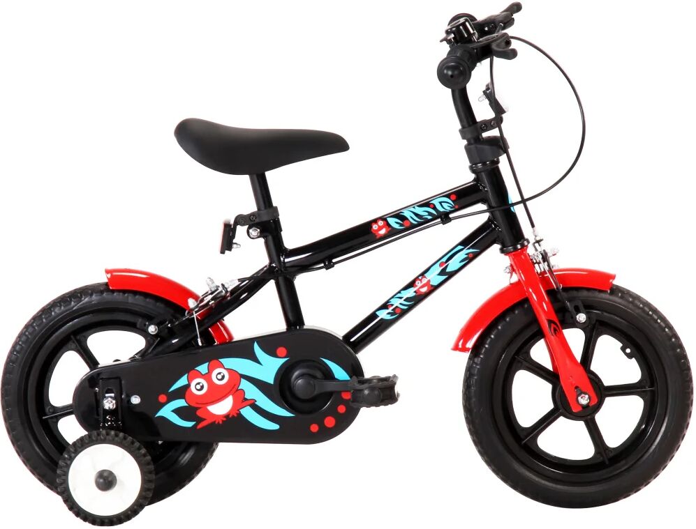 vidaXL Vélo pour enfants 12 pouces Noir et rouge