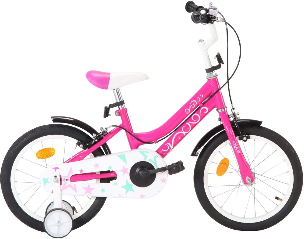 vidaXL Vélo pour enfants 16 pouces Noir et rose