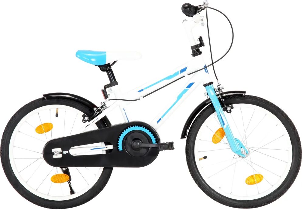 vidaXL Vélo pour enfants 18 pouces Bleu et blanc