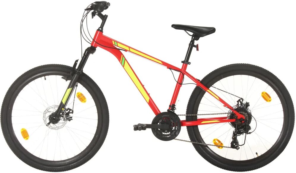 vidaXL Vélo de montagne 21 vitesses Roues de 27,5 pouces 38 cm Rouge