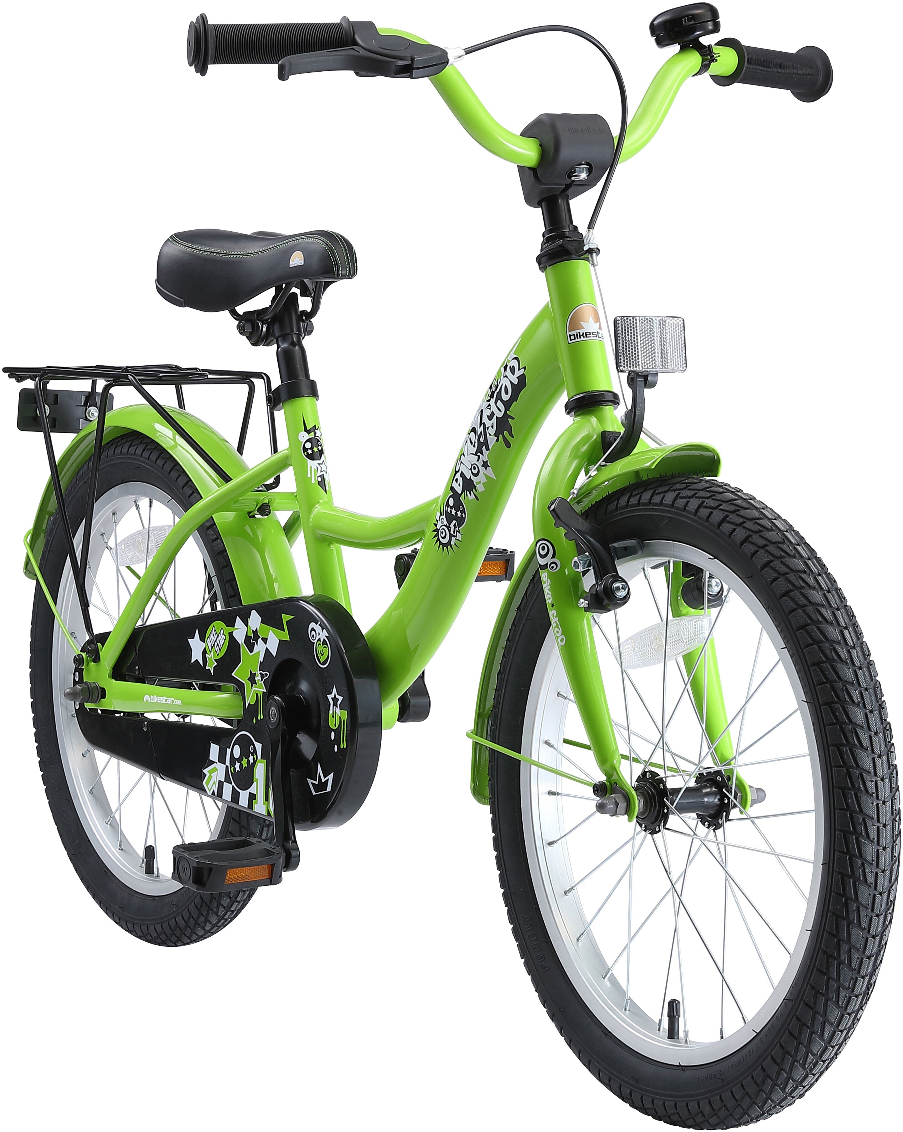 Bikestar Kinderfahrrad, 1 Gang grün  RH 27 cm
