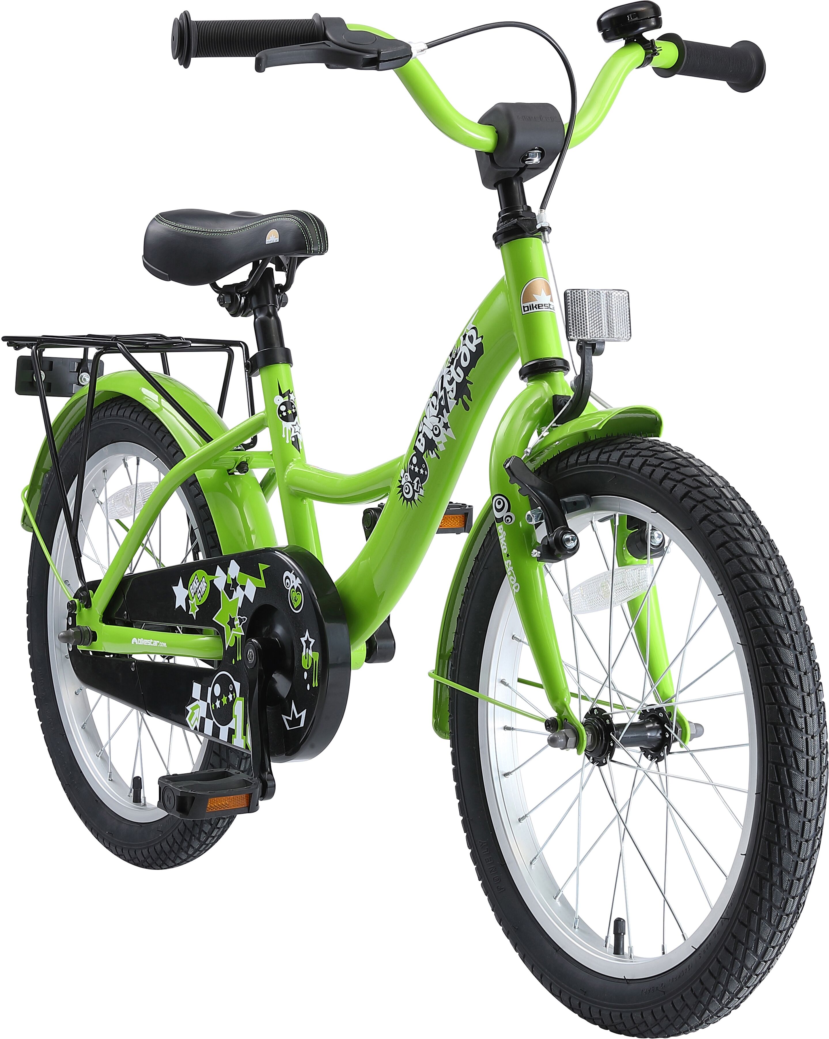 Bikestar Kinderfahrrad, 1 Gang grün  RH 27 cm