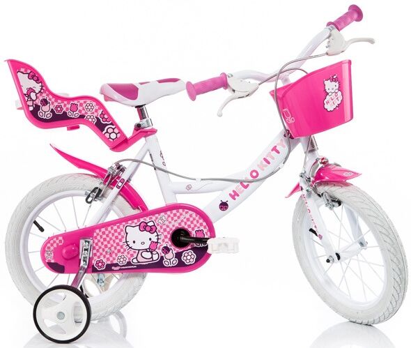 Hello Kitty Kinderfahrrad »Hello Kitty«, mit Lenkerkorb + Puppensitz rosa  RH 25 cm