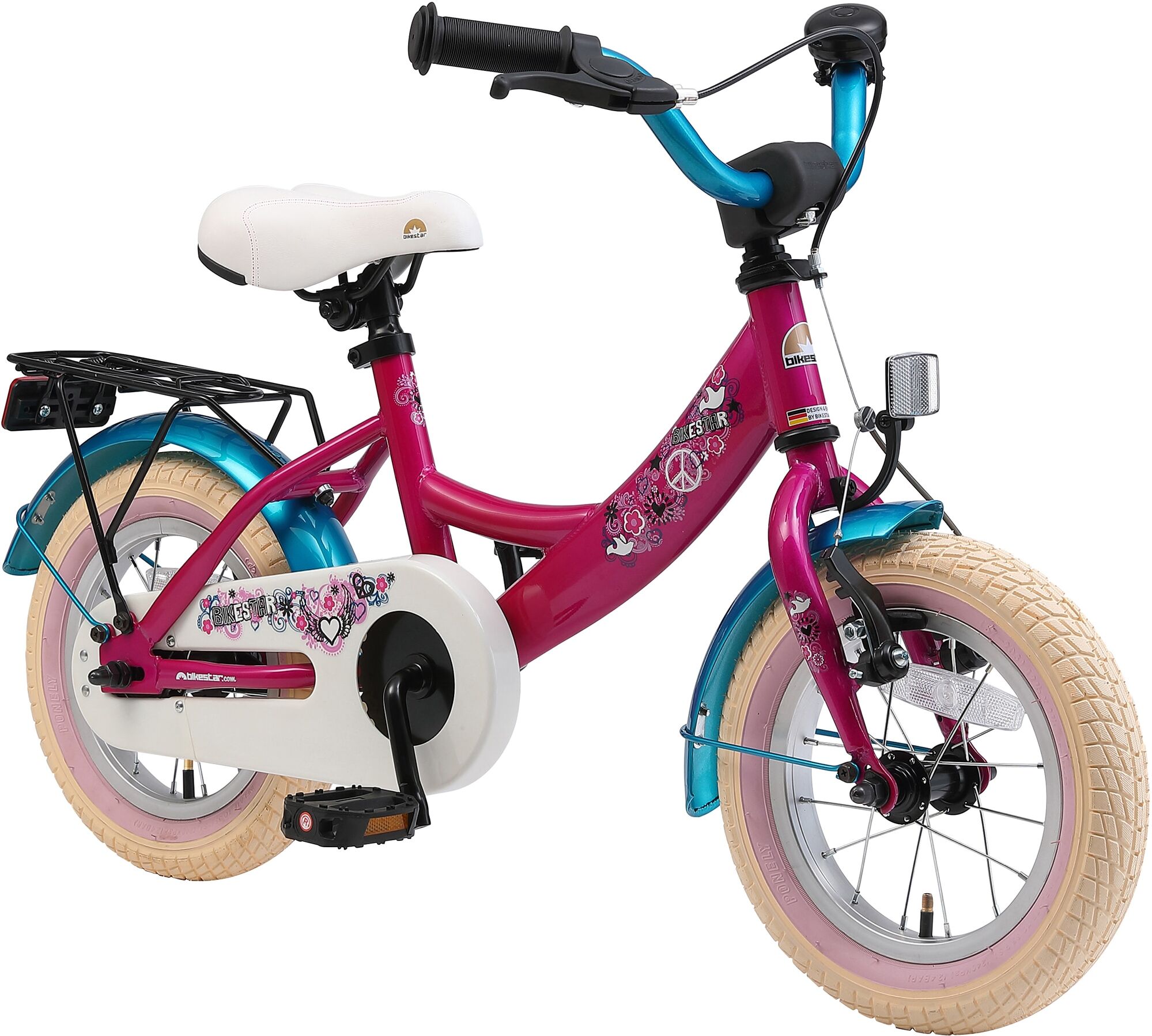 Bikestar Kinderfahrrad, 1 Gang lila  RH 23 cm