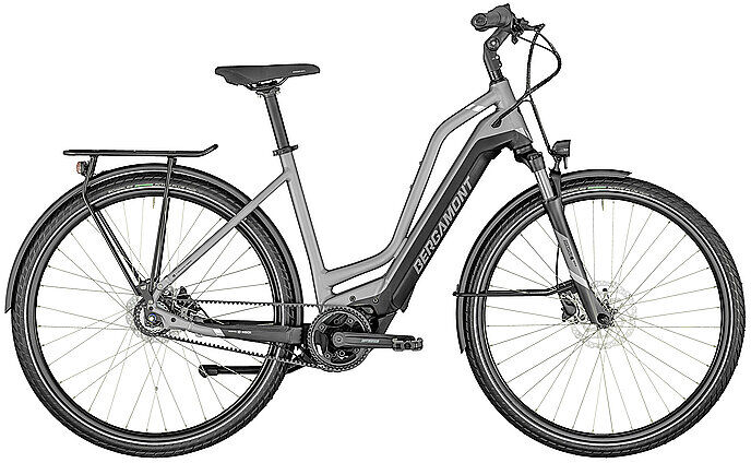 BERGAMONT Damen E-Trekkingbike 28" E-Horizon Elite Belt Amsterdam 2022 grau   Größe: 56CM   280992 Auf Lager Damen 56CM