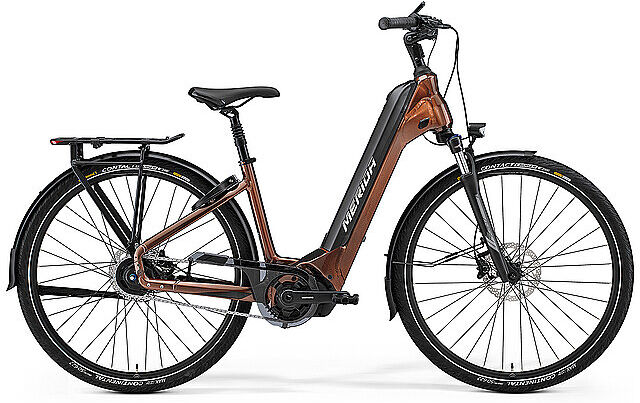 MERIDA Damen E-Trekkingbike 28" eSPRESSO City 700 EQ braun   Größe: L   83952453 Auf Lager Damen L