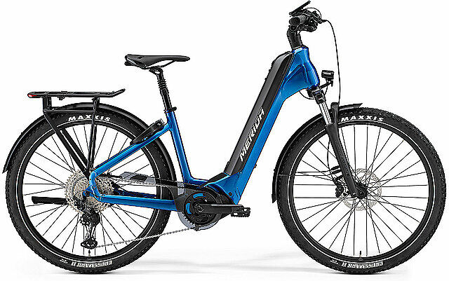 MERIDA Damen E-Trekkingbike 27,5" eSpresso CC XT-75 Edition EQ 2022 blau   Größe: XS   83961538 Auf Lager Damen XS