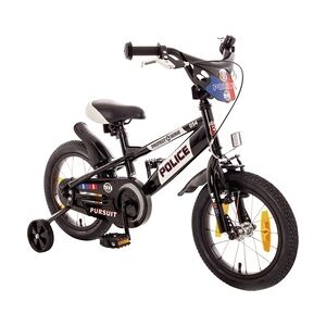 Bachtenkirch Kinderfahrrad New Police T-Rahmen 14 Zoll schwarz weiß