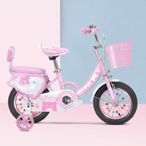 Tomtop Jms Kinderfahrrad 12-20 Zoll Fahrrad Für Mädchen Im Alter Von 3-13 Jahren Mit Stützrädern Korb Schutznetz Modisch