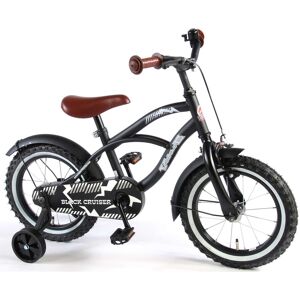 Volare Kinderfahrrad Black Cruiser für Jungen 14 Zoll Kinderrad in Schwarz