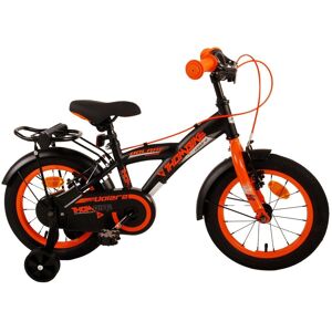 Volare Kinderfahrrad Thombike für Jungen 14 Zoll Kinderrad in Schwarz Orange